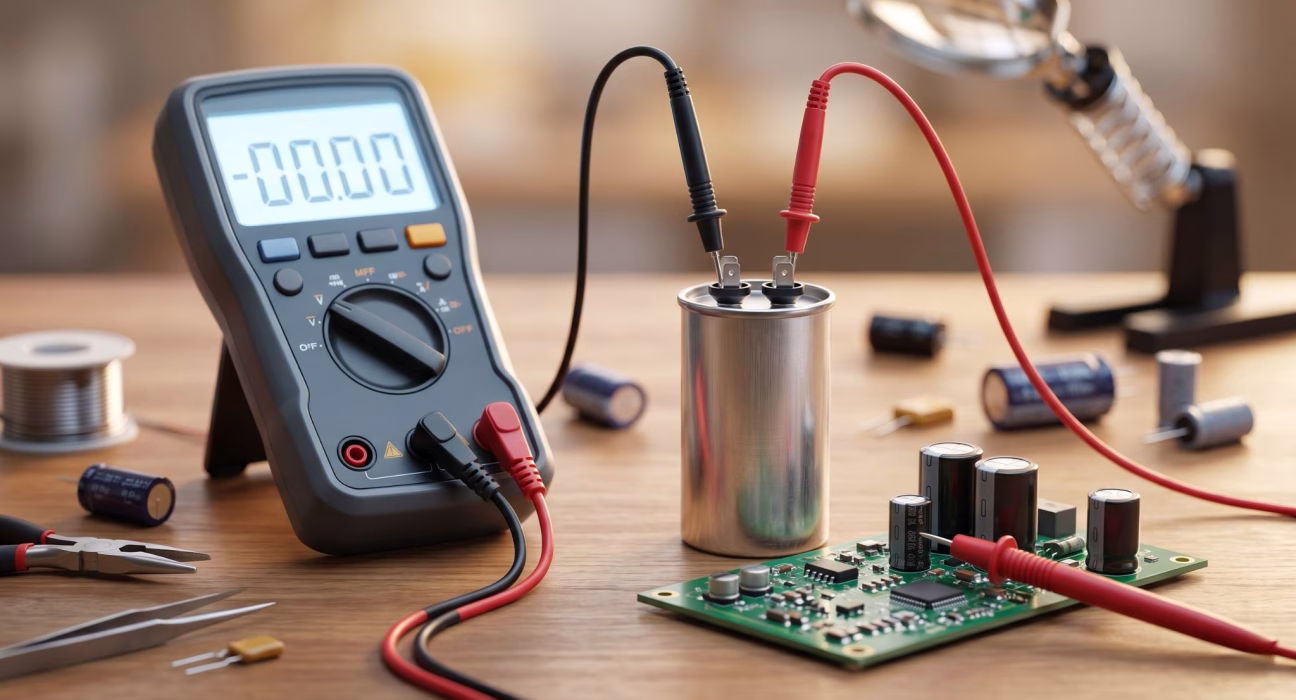 Как проверить конденсатор мультиметром